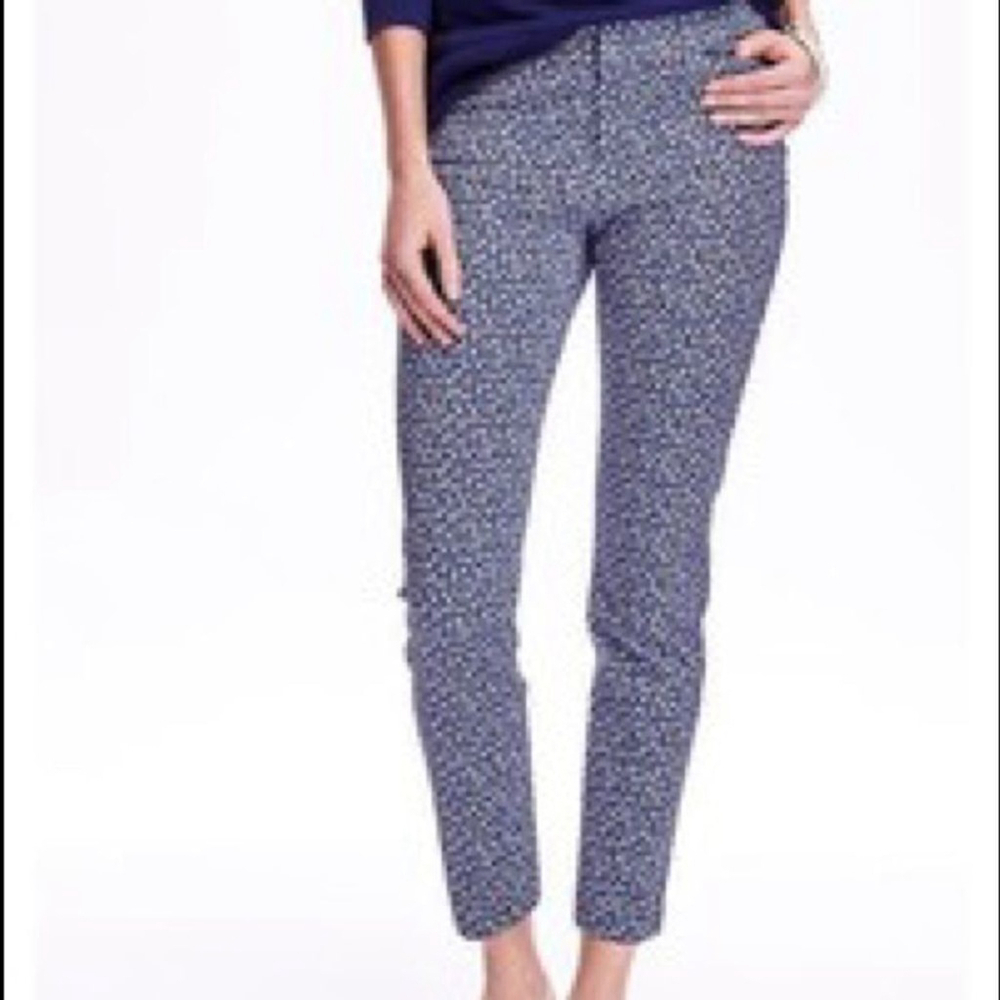Old Navy mid rise pixie floral ankle pants